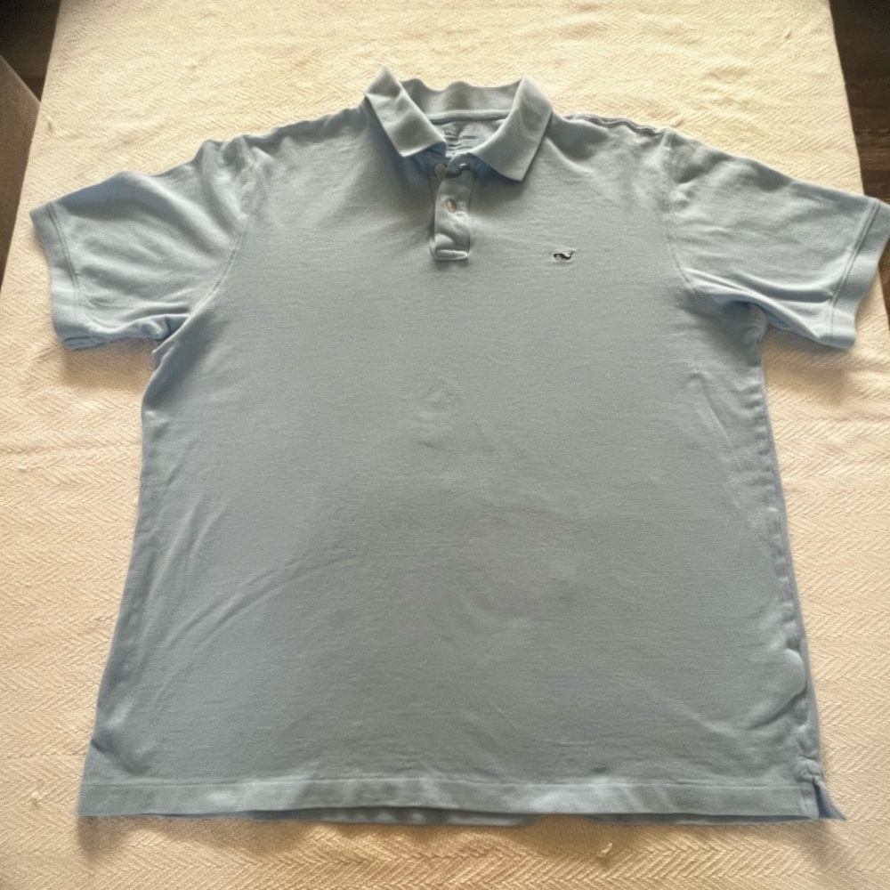 Vineyard vines light blue classic fit polo size large